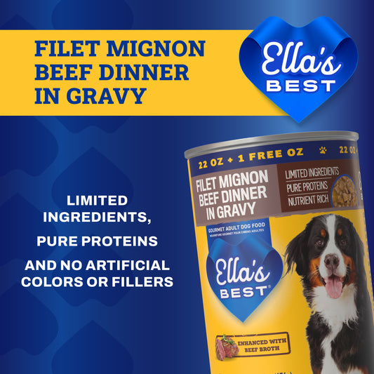 Ella's Best Filet Mignon Beef Dinner in Gravy 23 oz