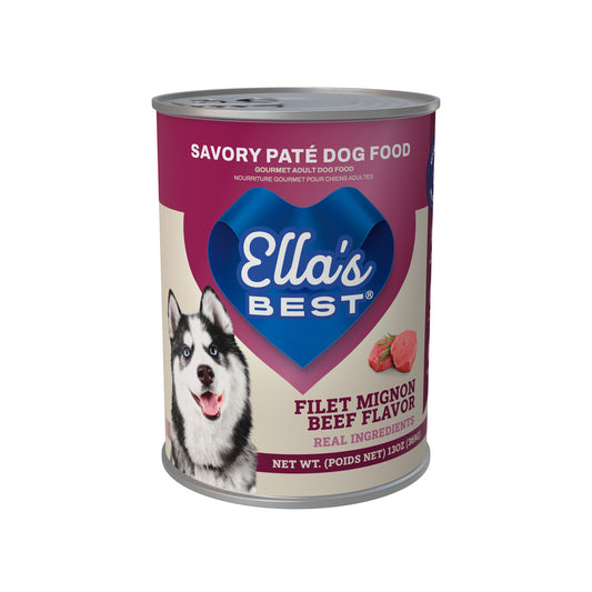 Ella's Best Filet Mignon Beef Flavor Savory Paté Dog Food 13 oz