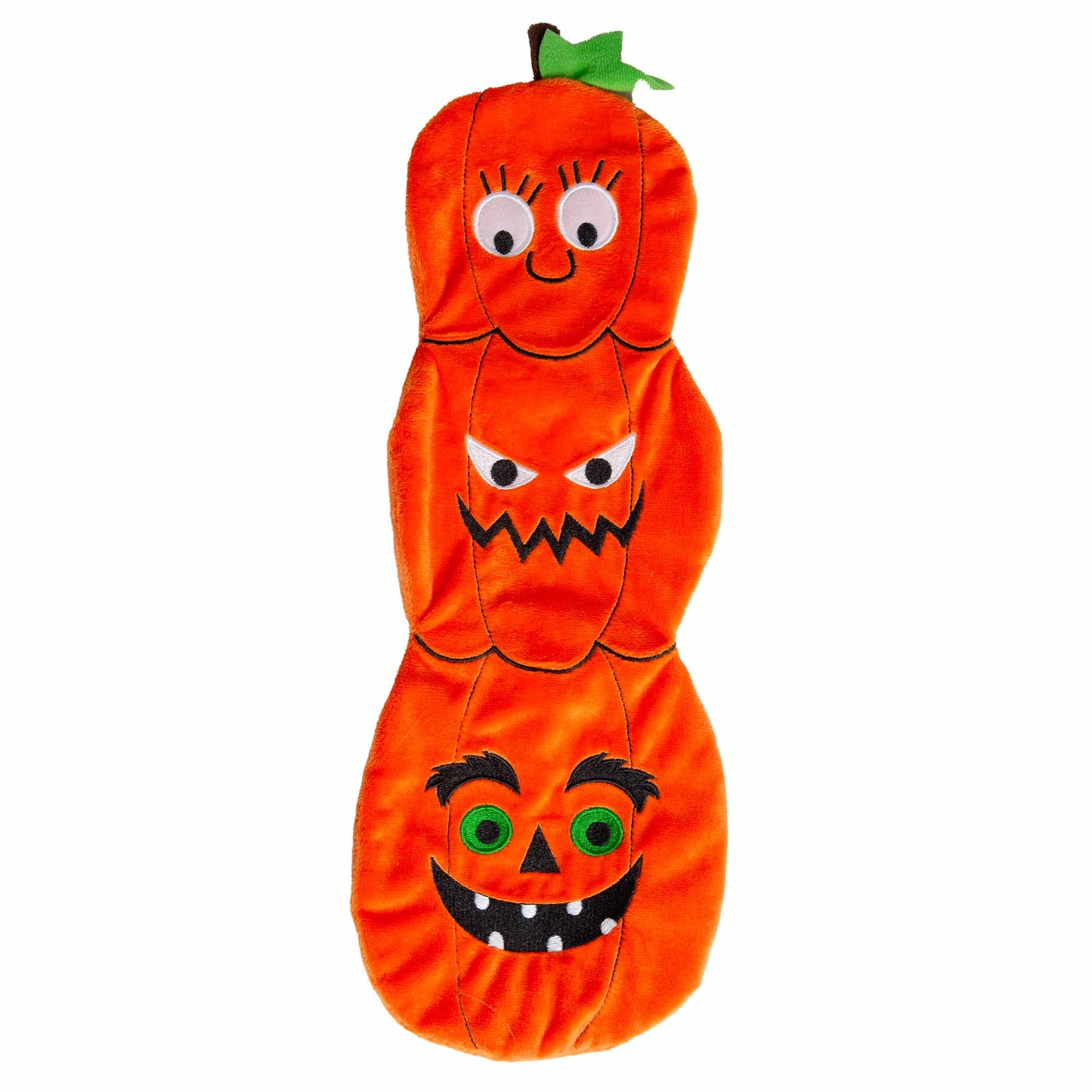 Large Flattie 3 Pumpkin Dog Toy