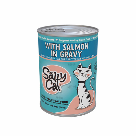 Salty Cat With Salmon in Gravy 13 oz