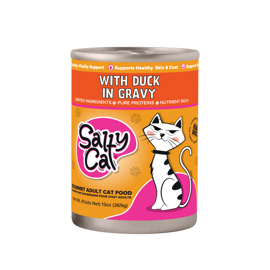 Salty Cat Mince with Duck Cat Food 13 oz