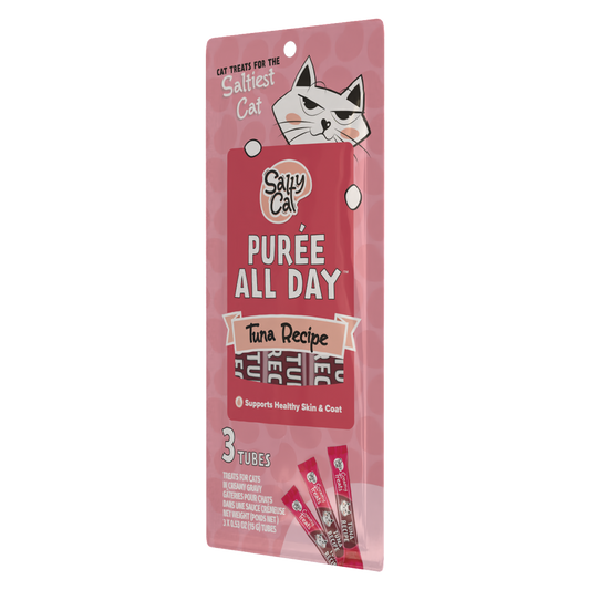 Salty Cat Purée All Day Natural Creamy Tuna Tube Treat for Cats, 15g Tube