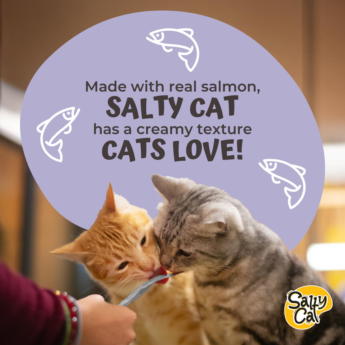 VitaCat by Salty Cat Chill Out Natural Creamy Tuna & Pumpkin Functional Tube Treats for Cats, 15g x 4 Tubes – Chamomile Flavor