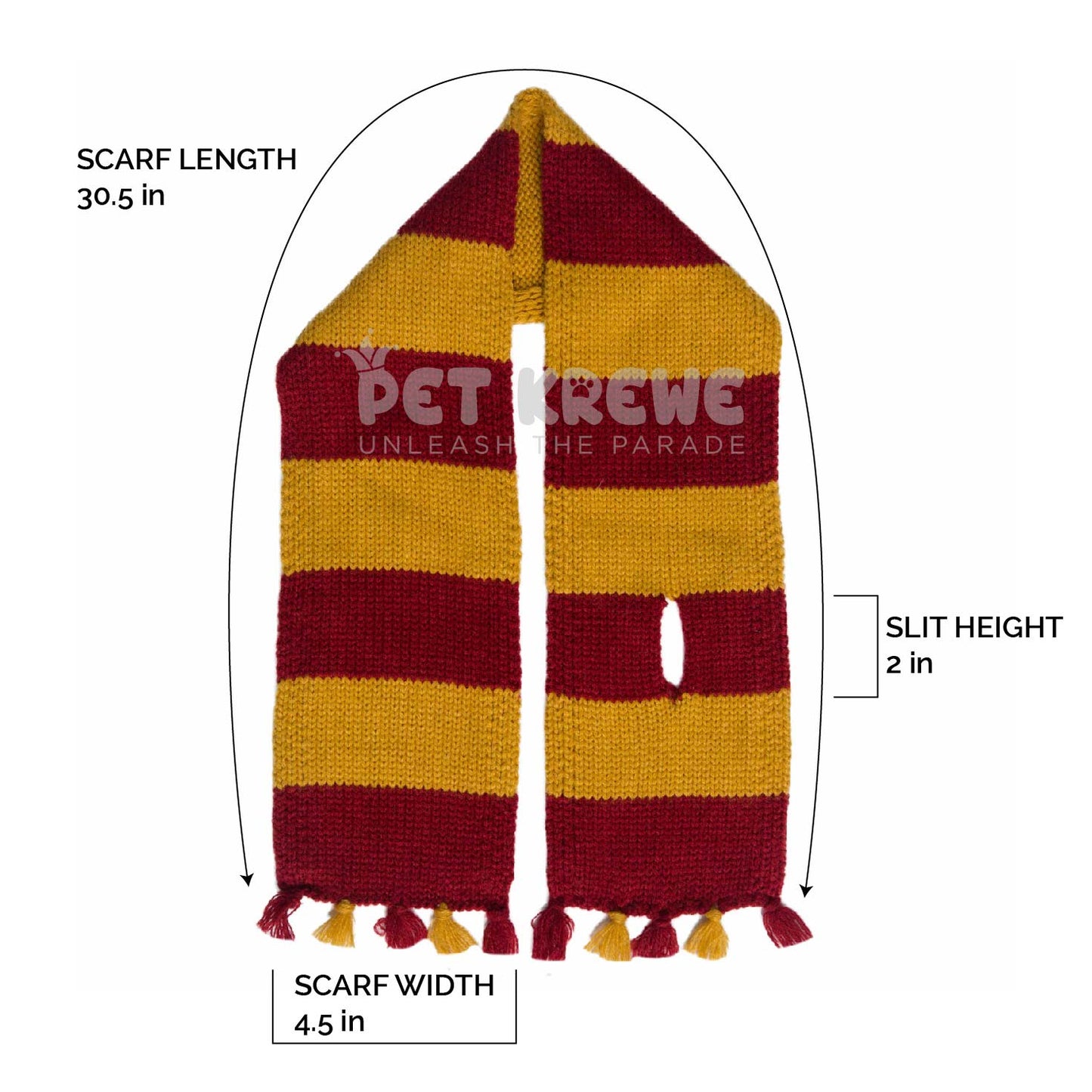 Hipster Wizard Striped Dog Scarf