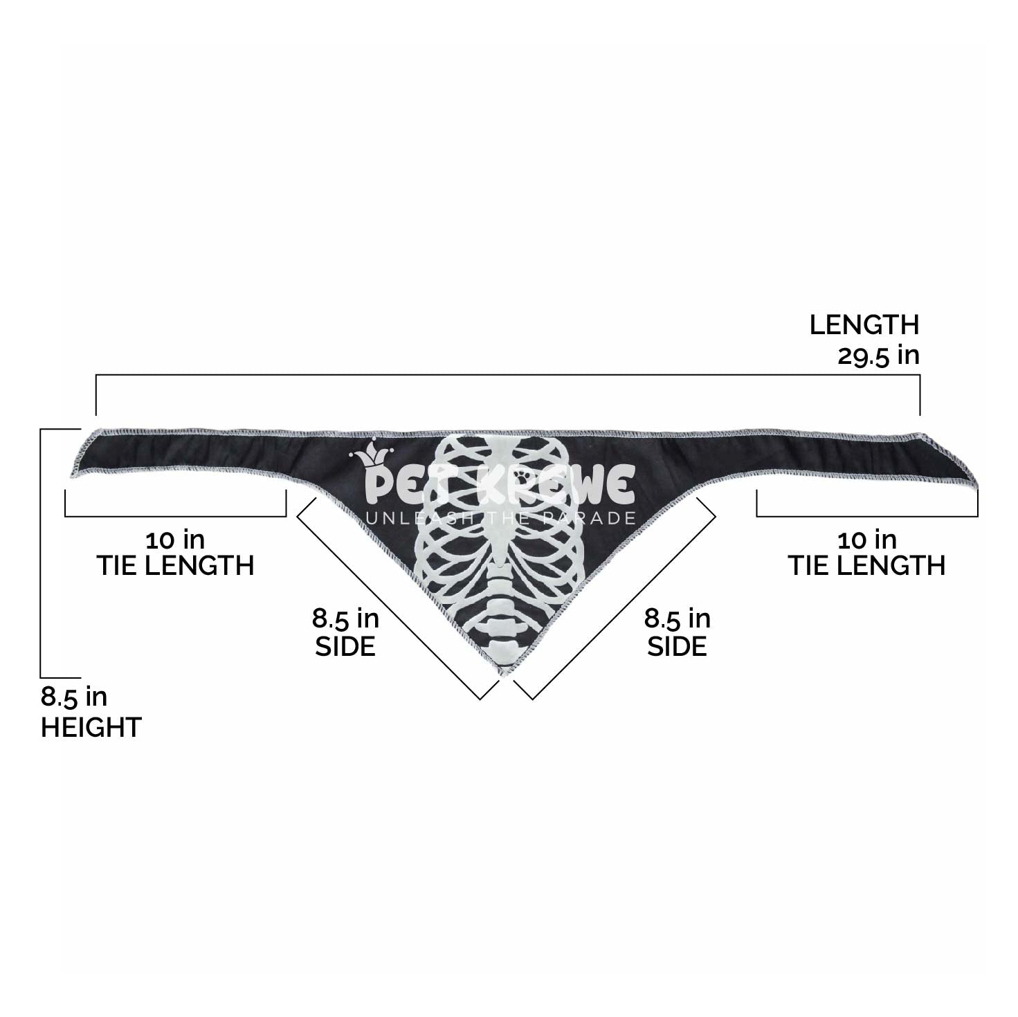 Glow-In-The-Dark Skeleton Dog Bandana