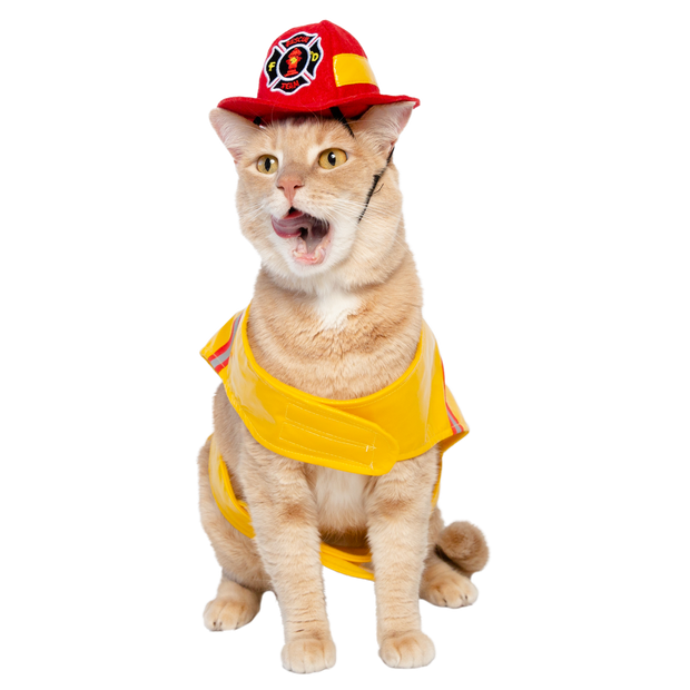 firefighter cat costume