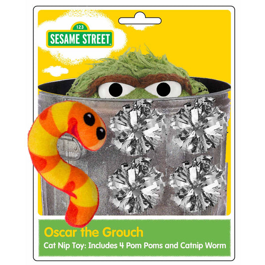 oscar the grouch cat toy