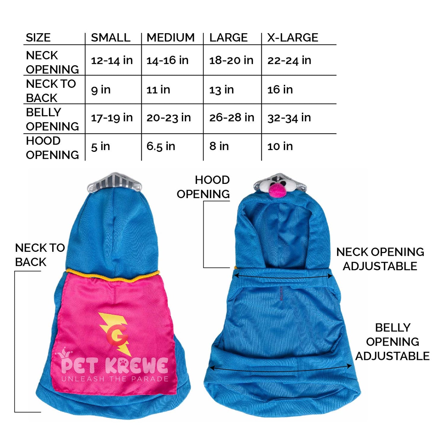 Sesame Street Super Grover Dog Hoodie