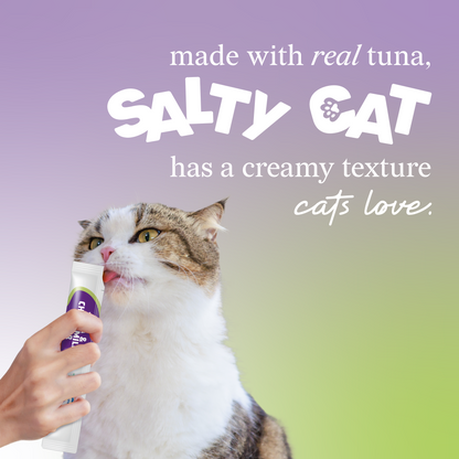 Salty Cat VitaCat Chill Out Tuna & Chamomile Flavor Creamy Treats for Cats, 4 x 15g Tubes