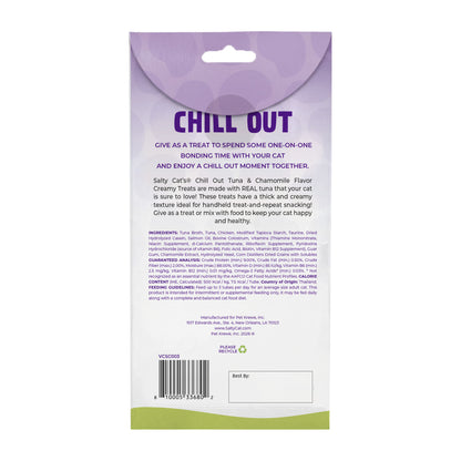 Salty Cat VitaCat Chill Out Tuna & Chamomile Flavor Creamy Treats for Cats, 4 x 15g Tubes