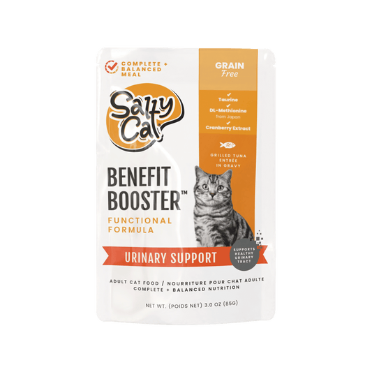 Salty Cat Benefit Booster Urinary Support Grilled Tuna Entrée in Gravy Functional Wet Cat Food for Cats, 85g Pouch