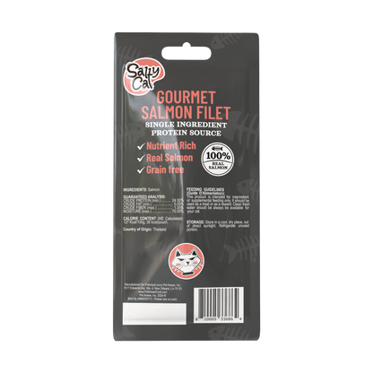 Salty Cat Gourmet Natural Salmon Filet Treat for Cats, 30g Pouch