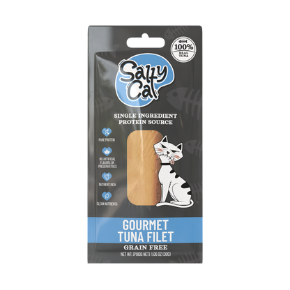 Salty Cat Gourmet Natural Tuna Filet Treat for Cats, 30g Pouch