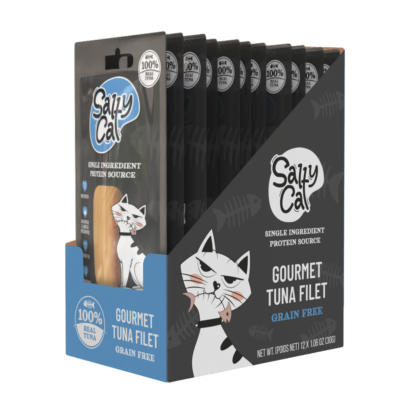 Salty Cat Gourmet Natural Tuna Filet Treat for Cats, 30g Pouch