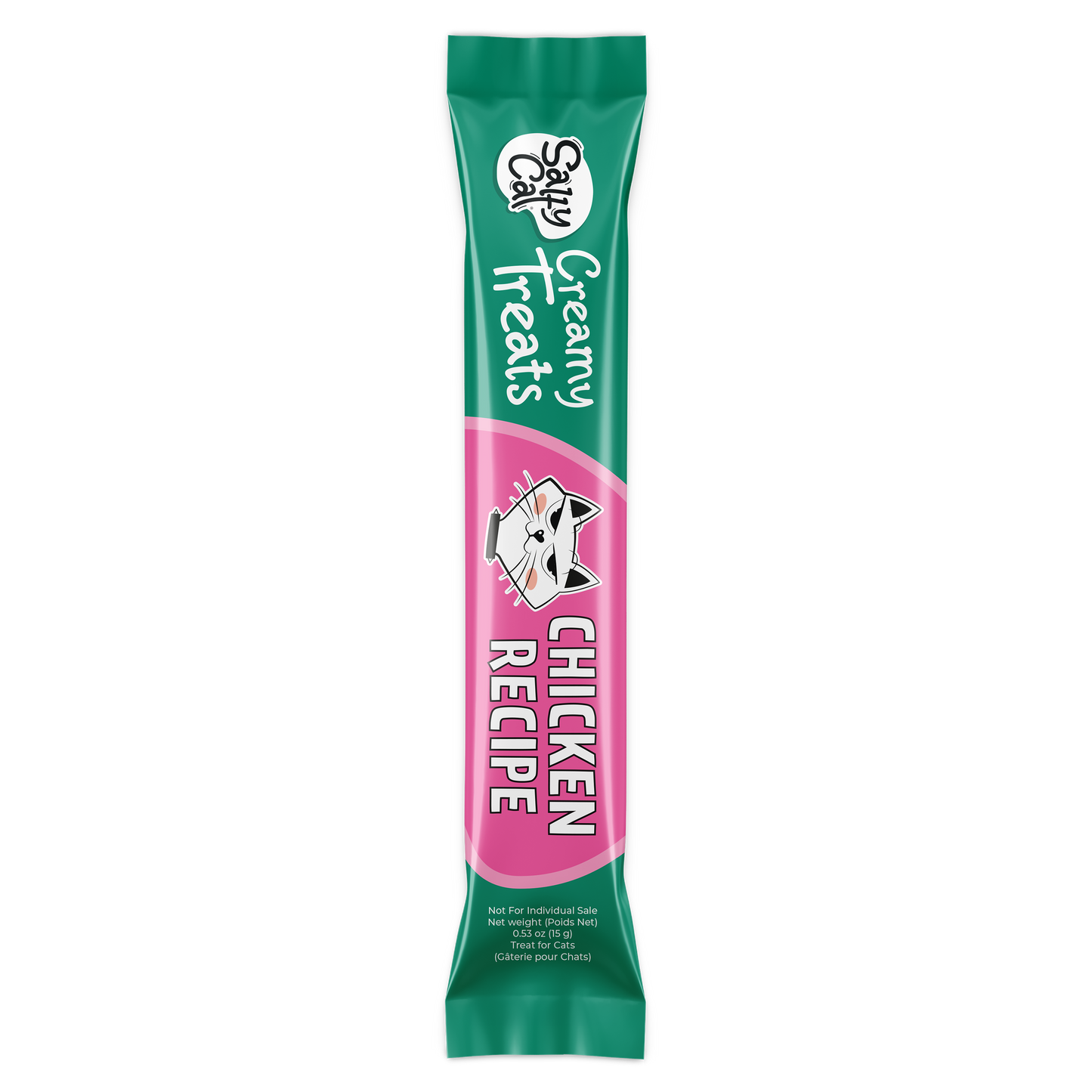 Salty Cat Purée All Day Tuna, Salmon & Chicken Variety Tube Treat for Cats, 15g Tube
