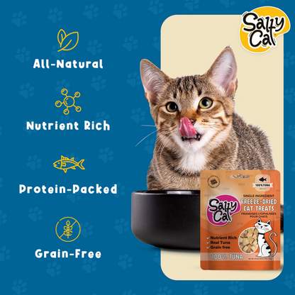 Salty Cat Natural Freeze-Dried Tuna Cat Treats, 10g Bag