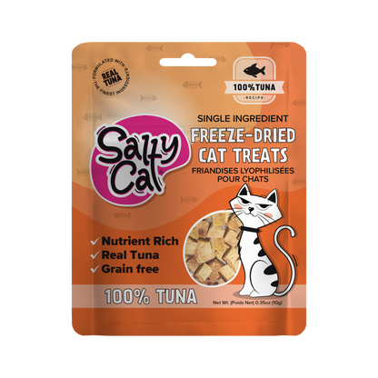Salty Cat Natural Freeze-Dried Tuna Cat Treats, 10g Bag