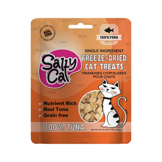 Salty Cat Natural Freeze-Dried Tuna Cat Treats, 10g Bag