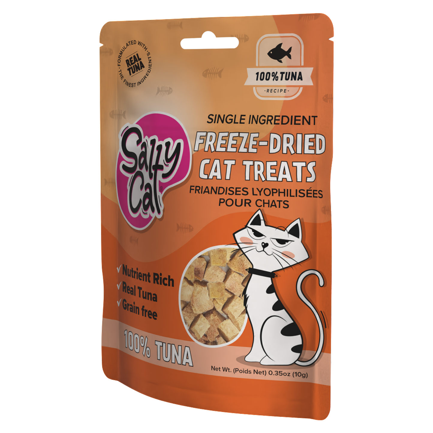 Salty Cat Natural Freeze-Dried Tuna Cat Treats, 10g Bag