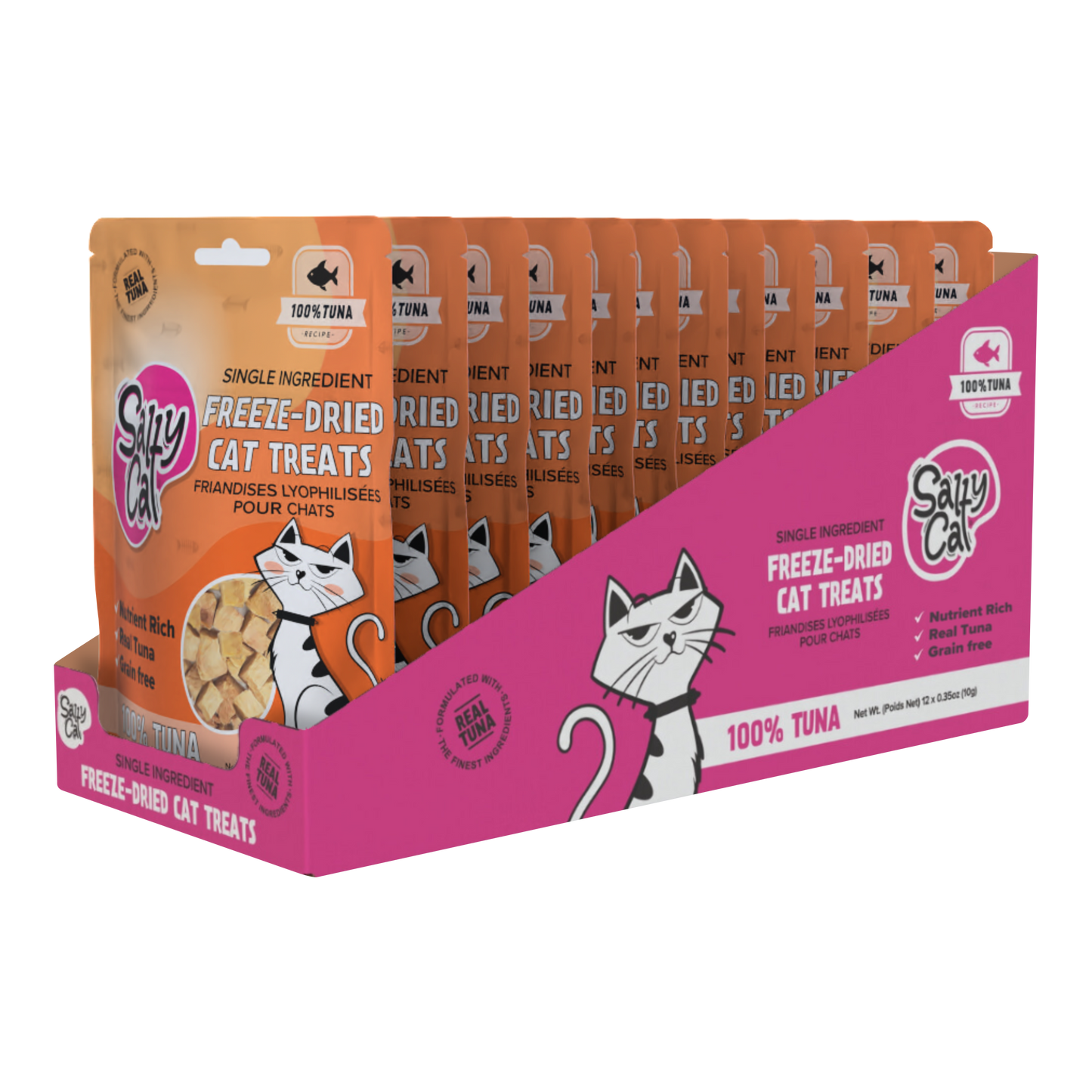 Salty Cat Natural Freeze-Dried Tuna Cat Treats, 10g Bag