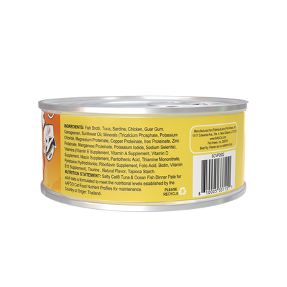 Salty Cat Captain’s Catch Dinner Paté Variety Pack Cat food for Cats, 12 Cans (3 oz Each)