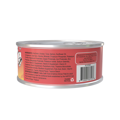 Salty Cat Captain’s Catch Dinner Paté Variety Pack Cat food for Cats, 12 Cans (3 oz Each)