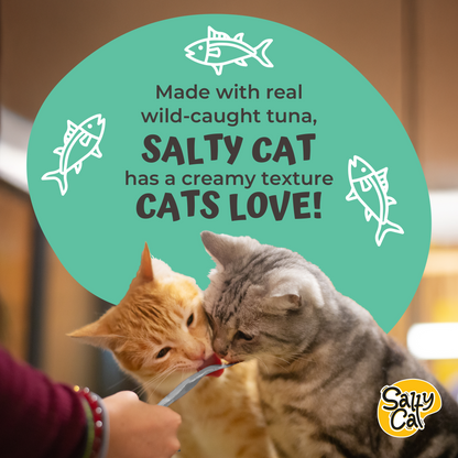 VitaCat by Salty Cat Silky Skin & Coat Natural Creamy Tuna & Blueberry Functional Tube Treats for Cats, 4 x 15g Tubes