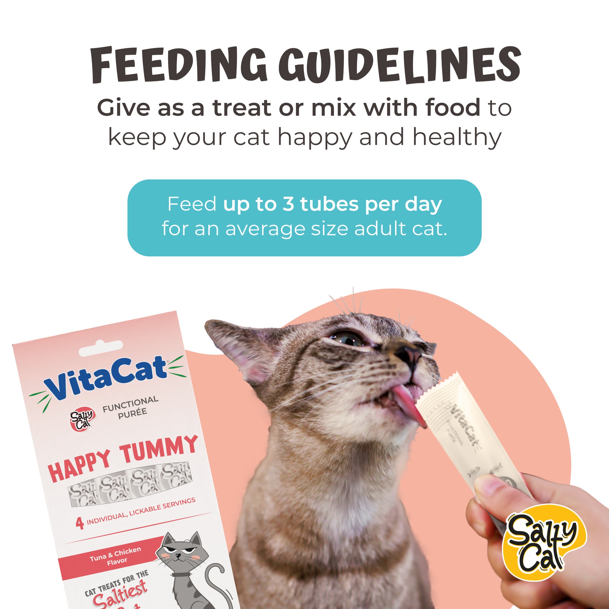 VitaCat by Salty Cat Happy Tummy Natural Creamy Tuna Chicken