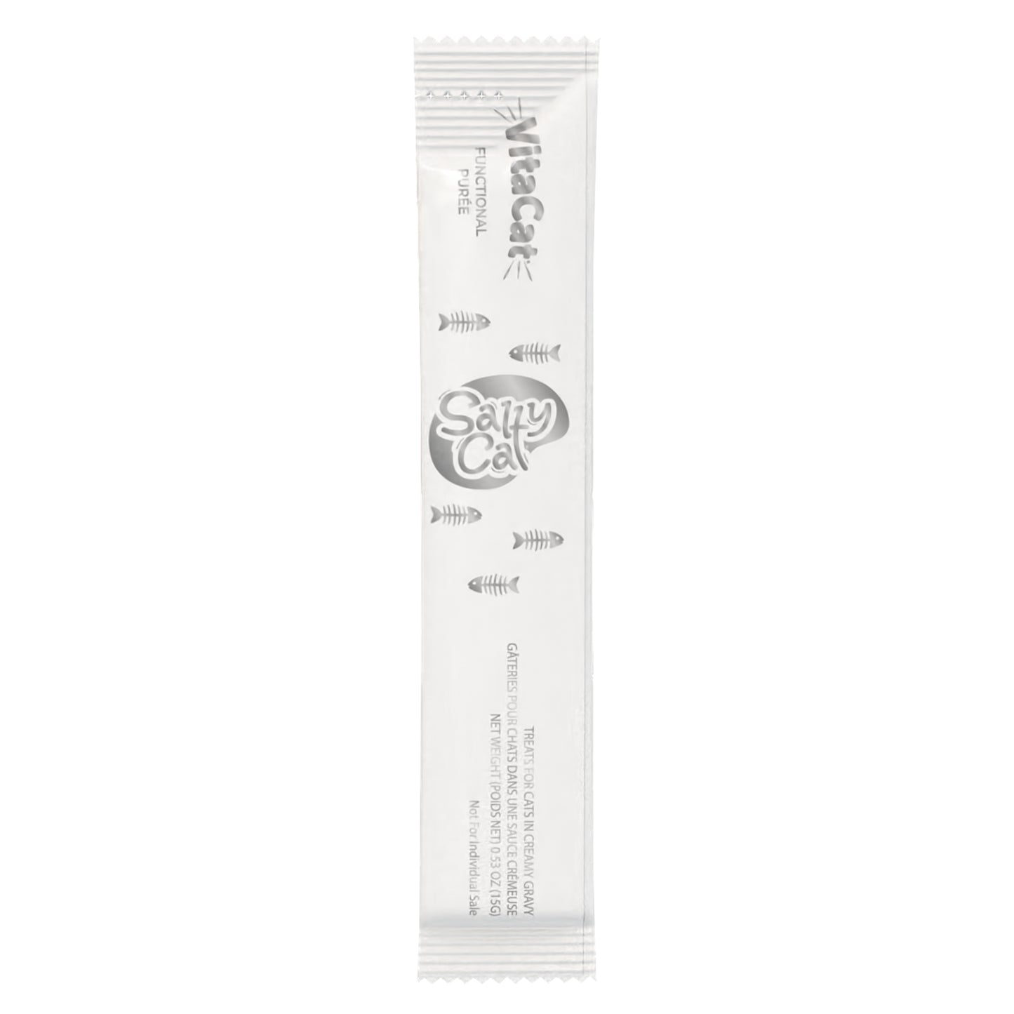 VitaCat by Salty Cat Happy Tummy Natural Creamy Tuna & Chicken Functional Tube Treats for Cats, 15g x 48 Tubes – Digestive Support with Prebiotics, Hydrating