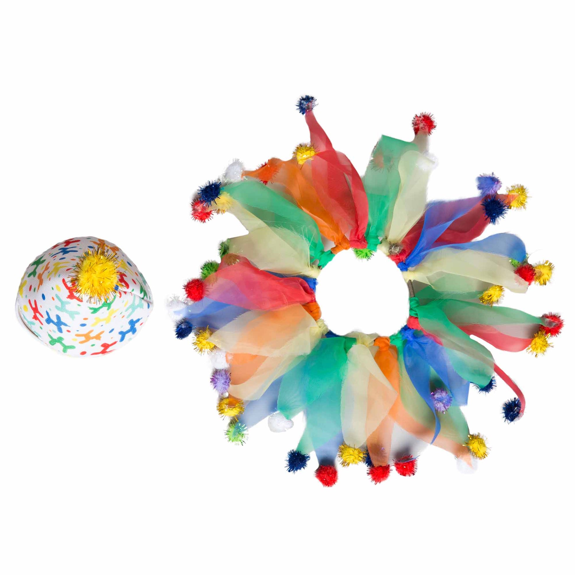 Colorful birthday celebration hat and collar costume for cats