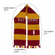 Hipster Wizard Striped Dog Scarf
