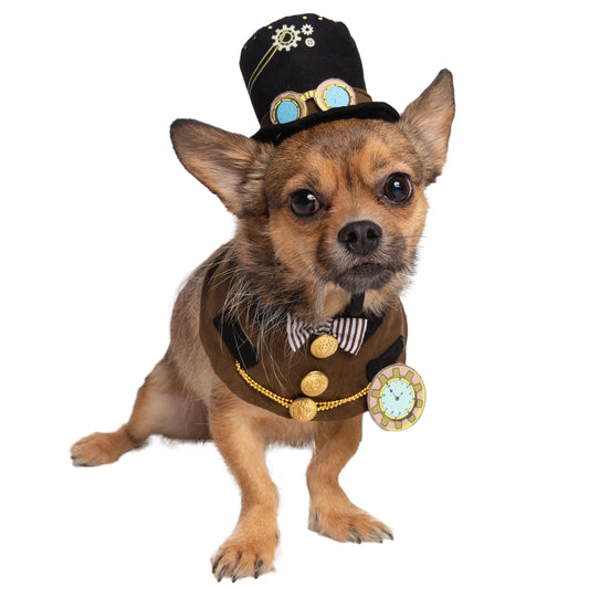  Steam Punk Hat and Collar Dog Costume 