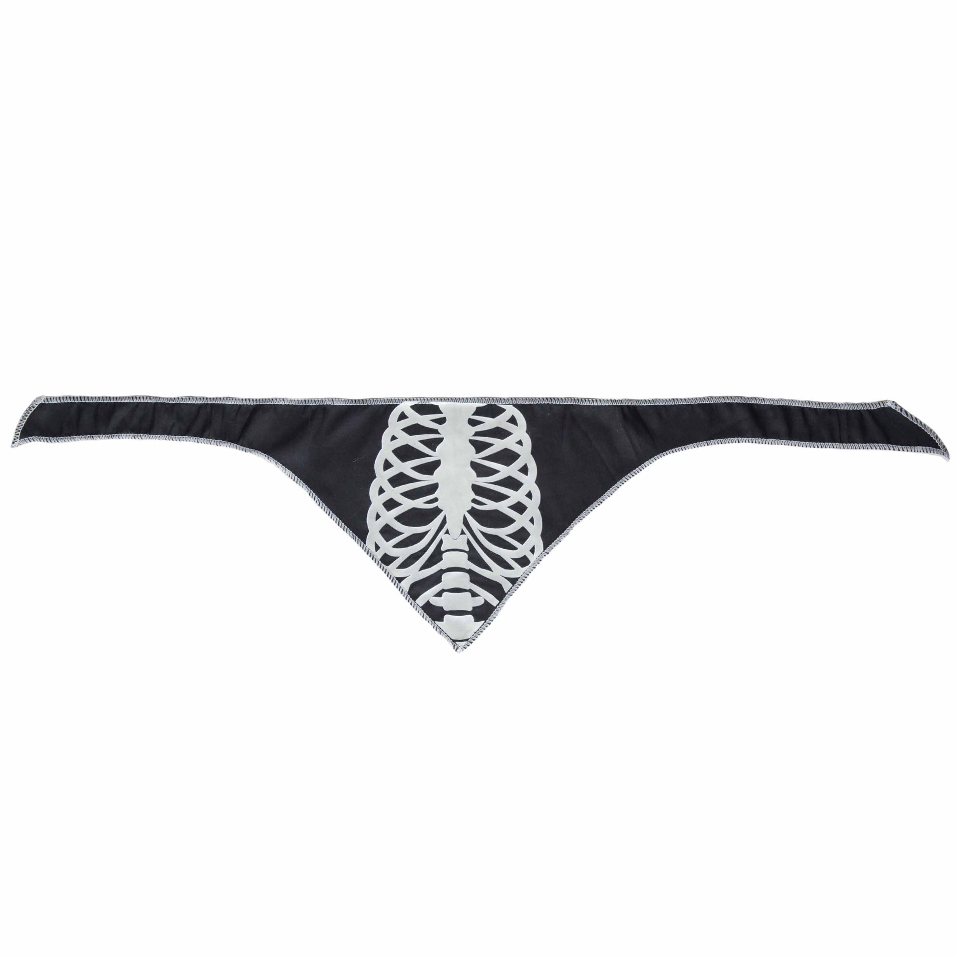 glow-in-the-dark skeleton cat bandana