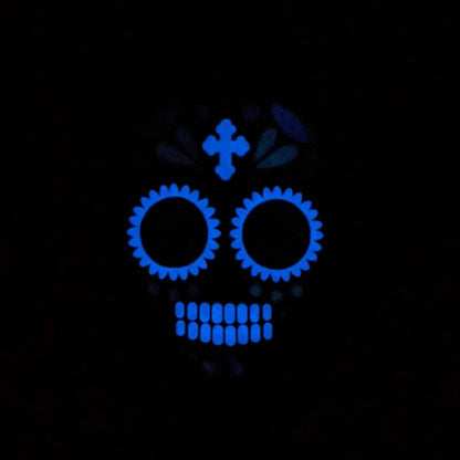 glow in the dark skull dog bandana