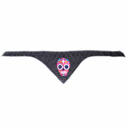 glow in the dark skull dog bandana